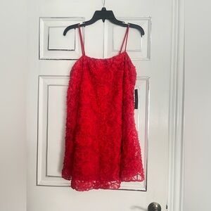 Red Lulu’s Flower Mini Dress